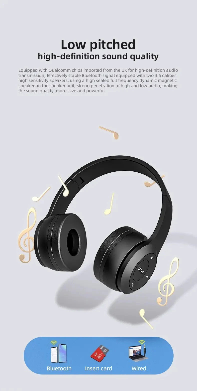 Wireless Headphones ,Headphone Earphone P47 headset Bluetooth